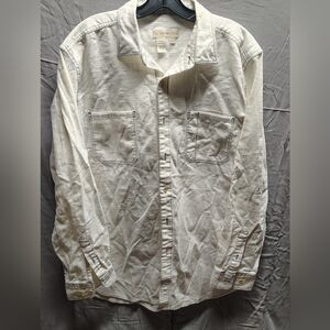 Mens White With Blue Stiching Size Large By Terriorory Ahead